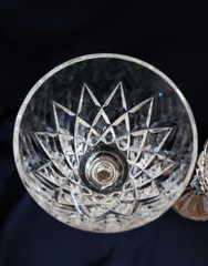 Waterford Crystal Kinsale Set Pair of Water Goblets – Diamond Cut Design