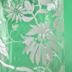 Vintage Kitchen 6” Floral Butterfly Clear Glass Tumblers Drinking Glasses Set 4
