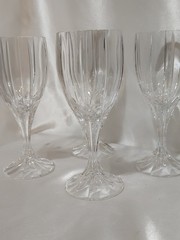 Beautiful Vtg Berkeley by Mikasa Set of Four Crystal 7 1/4″ Goblets 1989-2004