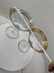 MCM 2 Franciscan Rambler Rise Champagne Coupes & 1 Culver Antigua 22K gold BOWL