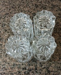 CRYSTAL D’ADRIANA~ Set (4) Quality Crystal 8 oz. TUMBLER/HIGHBALL GLASSES (Luna)