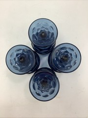 Set Of 4 Viking Georgian Bluenique Water Goblets 6-1/4″ 10-12oz Free Shipping