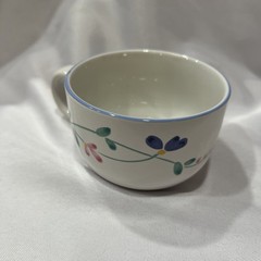 Allegro Stoneware Hearthside Cup Coffee Tea Flowers Vine Vintage