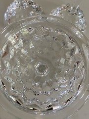 Lot Of Fostoria American Clear Cubist-Champagne/Martini Glasses Stem (2056)