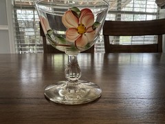 Vtg Franciscan Desert Rose 4 1/4” Sherbet Champagne 6oz Stemmed Glass