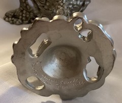 TWO(2) PEWTER GRAPE PATTERN STEM WINE GOBLETS BY ETAIN ZINN SEAGULL TG56 1997