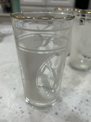 Vintage Hazel Atlas Hazelware White Wheat Cameo Glassware Set of 8