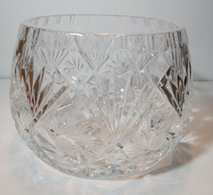 Cut Crystal Bowl Elongated 5″ Tall x 6 1/2″ W x 5 1/2 opening 3.8 lbs Edinburgh