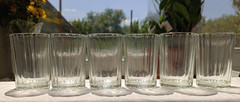 Soviet faceted vodka shot glasses rare vintage 5 kopec, new 6 pcs USSR original
