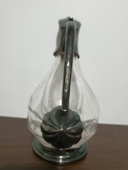 RCR Silverplate Pitcher Decanter Carafe Italian Royal Crystal Rock Vintage