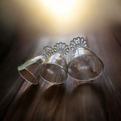 Berwick Anchor Hocking Boopie Glasses (3) Beaded Base 1950’s