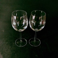 VILLEROY & BOCH ACCENT WATER GLASSES, Blown Lead Crystal, 8 1/8″, 14 oz, 2PCS