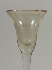 Long Stem Hand blown Crystal etched Cordial By Crystal Clear