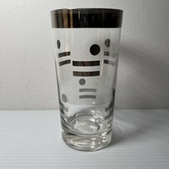 Vintage Tumblers Set 4 MCM Glasses 4 Dorothy Thorpe Dot and Dash Glass