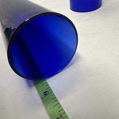 VTG Lot of 2 Reims France Cobalt Blue Tall Tumbler Drinking Water Glasses 5.5″