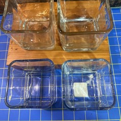 4) Libbey #5475 Double Old Fashioned Set Square Drinking Tumblers RARE EUC