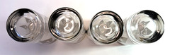 Vintage 4 Dorothy Thorpe Harlequin Diamond Fleur de Lis Drinks Glasses Silver
