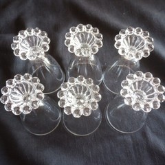 Set of 6 Anchor Hocking Berwick Boopie 4.5″ Juice/ Wine Glasses Vintage 1950