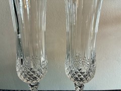 Set Of 2 VTG Cristal D’Arques Paris Longchamp Champagne Flute Glasses 4 Oz