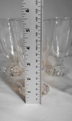 4-Vintage Anchor Hocking Berwick Bloopie Clear Water Ice Tea Wine Goblet Glasses
