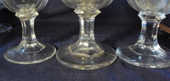 Early Huber goblet set of 3 pattern glass Gob10