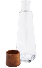 Nambe Vie Decanter with Stopper | 12-Inch | Decanter for Whiskey, Wine / Acacia