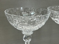 Rogaska Gallia Set of 2 Crystal Champagne Coupe Glasses Sherbet 7 1/8″
