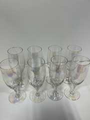 Vintage Wine Glasses Set of 8 Iridescent Very Delicate 2″x 6″