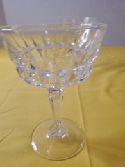 Set Of 2 Cris D Arques Durand Crystal Chantelle Champagne Tall Sherbet
