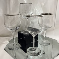 Lenox Solitaire Platinum Crystal 6.75” Wine Glass – Set of 4