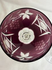 Set of 2 Vintage Lausitzer Amethyst Champagne Coupes