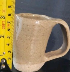 Studio Art Artisan Made Pottery Pitcher Signed Stoneware Hand Molded Pinched