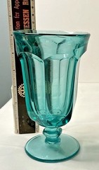 Vtg Imperial Glass Lt Blue Iced Tea 6 5/8″ Glass Old Williamsburg USA 5