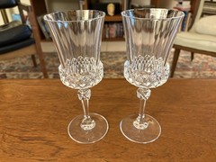 4 Beautiful Cristal D’Arques Wine Glasses Goblets «VALENCAY» France