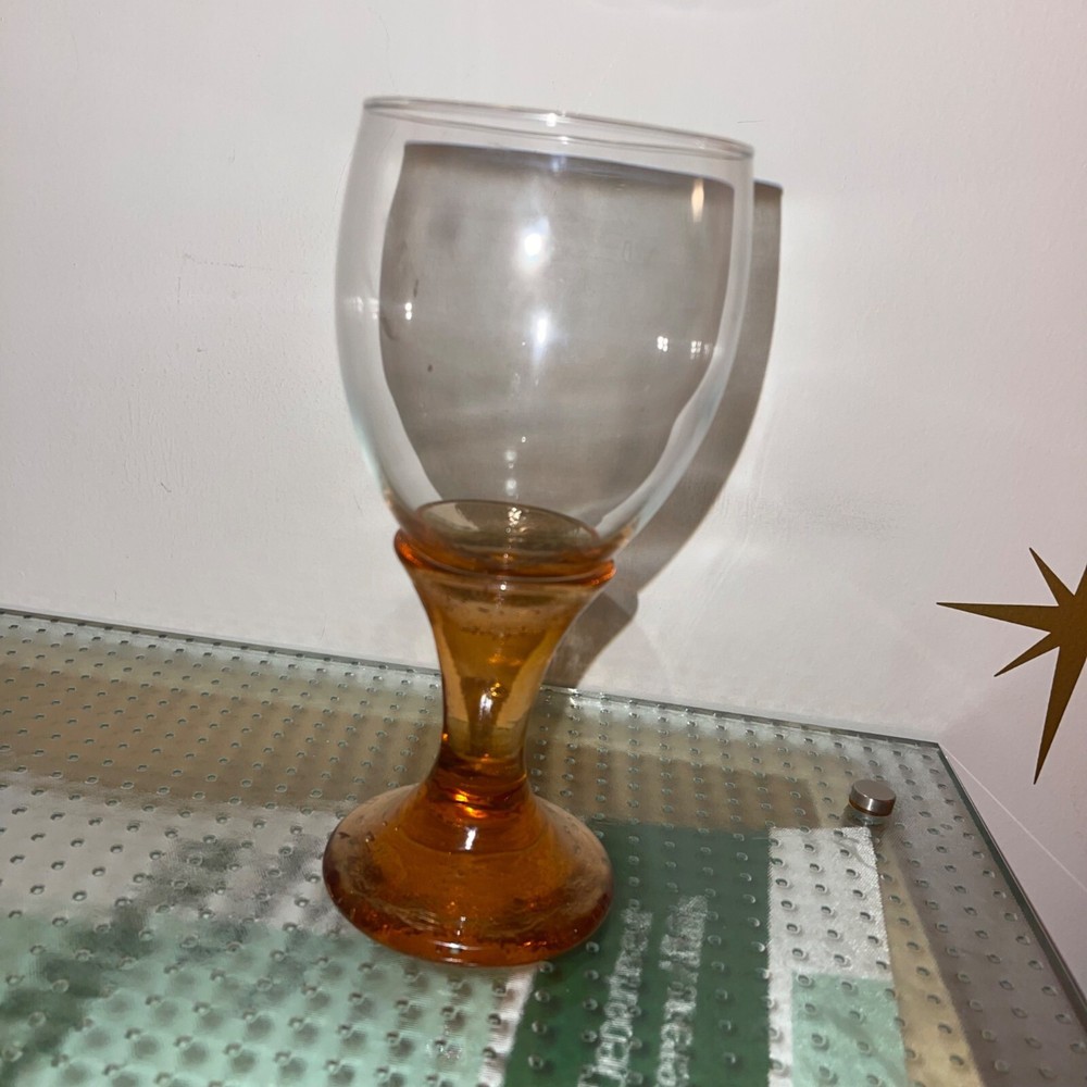Fire & Light Wine Glass Goblet Handmade Copper Signed Recycled Collectible