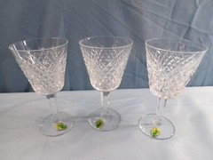Set of 3 Waterford Crystal Alana Wine Goblets 5 7/8″ Tall