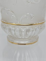 Baccarat French Pressed Glass Tumbler Birds, Floral Design C. 1890