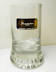 Vtg Turkish Pasabahce Weighted Bottom Shot Glass Handmade Crystal-Made in Turkey