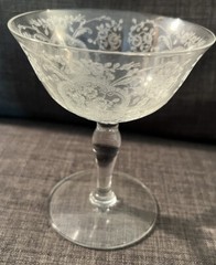 Lotus Bridal Bouquet tall sherbet/sorbet/saucer champagne Lot Of 5