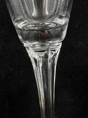 Gorham Andante Tall Platinum Crystal Champagne Flutes Tulip Stem 10″ Pair (2)