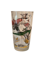 Vintage Hazel Atlas Flying Pheasant Hunters Dogs 10 Oz Drinking Glass (1 Only)