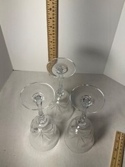 Nachtmann Nierstein Gorham Cherrywood Cut Crystal Water Goblet Set of 3