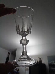 Princess House ESPRIT (6) CRYSTAL CORDIALS / LIQUOR GLASSES 1.5 oz