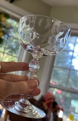 Fostoria Clear (Dimple Optic) Champagne/Tall Sherbert 5 3/8”