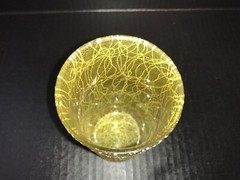 Vintage Spaghetti String Glass by Colour Craft Corporation~Yellow~MCM