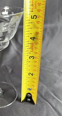 Colony Danube sherbet/champagne glass ~ etched glass ~ fine glass ~ floral