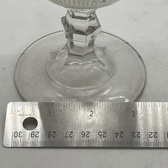 Antique EAPG Bellflower Flint Glass Single Vine Fine Rib Water Goblet