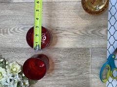 Vintage Ruby Red Drinking Glasses Cups Glassware Unique Design Stackable Tumbler