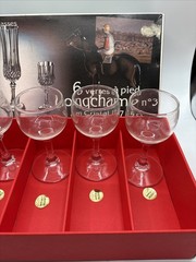 Set Of 6 Vintage Cristal D’Argues Longchamp Crystal Glasses No. 3 RARE