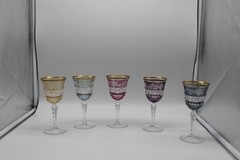 Marchioness Pattern by Ebeling & Ruess Cordial/Claret Wine Stemmed Glasses.